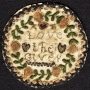 Late 18th century embroidered watch paper.