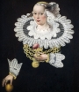 Anna Rosina Marquart, wearing hand ruffs. Née Tanck, she was the wife of the mayor of Lübeck . Painting from 1642 by Michael Conrad Hirt (1613–1671) - St. Annen Museum, Lübecker, Germany.