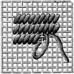 Drawing of a gobelin stitch.
