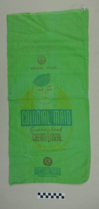 Dyed corn meal sack from the 1920's.
