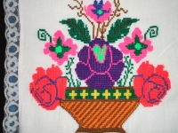 Fragment of an embroidered chadari bag from Kabul, Afghanistan, early twenty-first century.