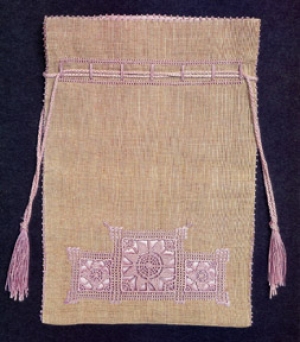 Bag made of Ruskin lace, bought in 1916.