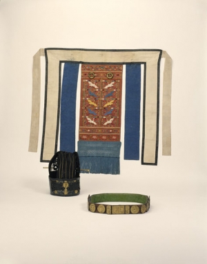 Embroidered apron from Korea, c. 1900.