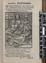 Woodcut from 1556 showing an interior with an embroiderer (acupictor) seated in front of a table .