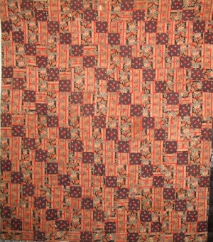 Example of a straight furrow quilt.