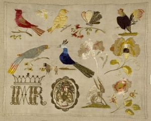 Late 18th century sampler from Mexico.