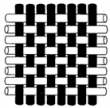 Schematic drawing of an even weave.