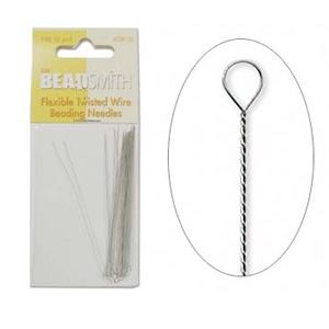 Example of a twisted beading needle.