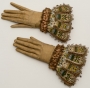 Leather and silk embroidered gloves, The Glove Collection Trust, Courtesy of the Fashion Museum, Bath and North East Somerset Council. UK, 16th century.