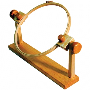 Tambour hoop on a stand.