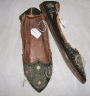 Pair of embroidered women&#039;s shoes from Afghanistan, probably Hazara.