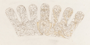 Design for a glove, The Netherlands, early 17th century.
