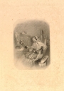 A print depicting a young woman in her bower (mid-19th century)