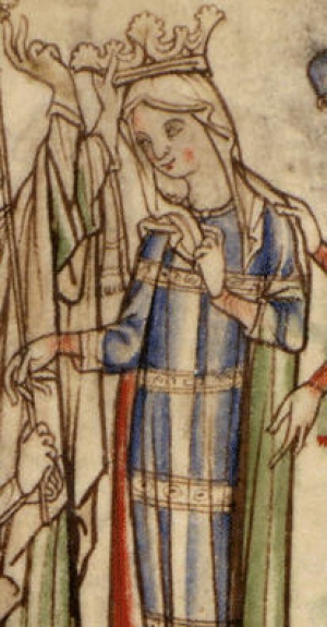 Edith of Wessex, as depicted in a 13th century ms.