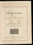 Cover of Anastasia Dolby's 'Church Vestments: Their Origin, Use and Ornament', 1868.
