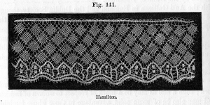 Example of Hamiton lace, late eighteenth century.