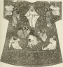 Drawing of part of Charlemagne's dalmatic, as housed in the Vatican. 