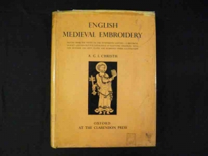 Cover of Christie&#039;s &#039;English Medieval Embroidery,&#039; Oxford 1938.