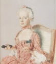 Water colour and pastel of the 7-year old Marie-Antoinette, by Jean-&Eacute;tienne Liotard