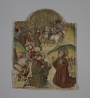 Early 15th century or nué embroidered panel repesenting Saint Martin and the Repentant Horsemen.