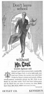 1961 advertisement for a dacron suit.