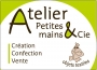 Logo of Petites Mains, a French charitable organisation offering textile courses.