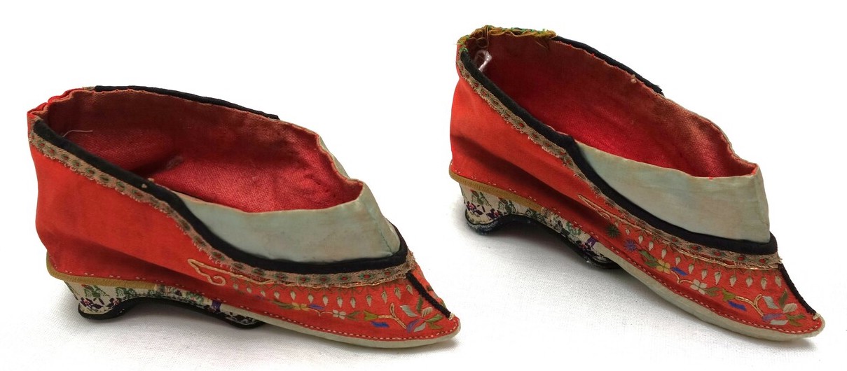 Fig. 2. Wedding lotus shoes, China, c. 1900 (TRC 2013.0059a-b).