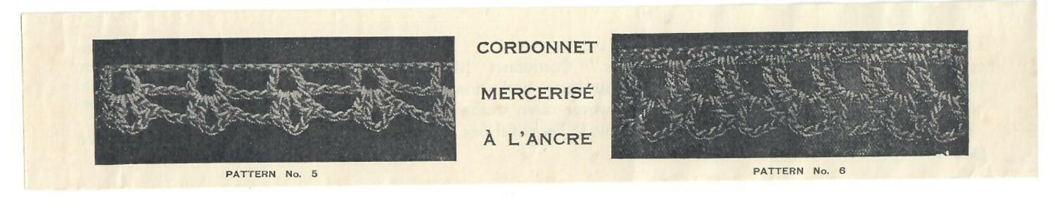 Crochet pattern sheet, DMC, France, 1930's (TRC 2020.3566).