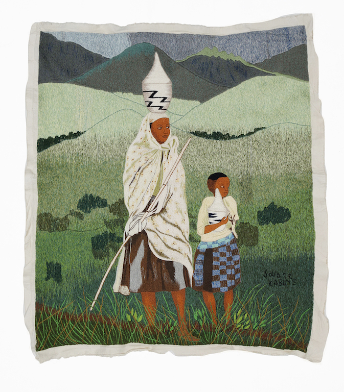 Embroidered panel from Rwanda, ca. 2018 (TRC 2021.2052).