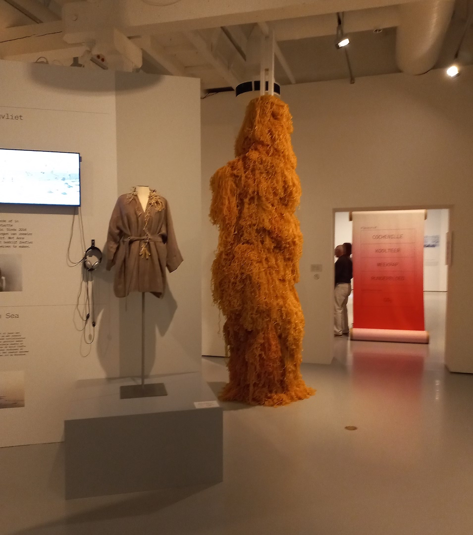 Detail of the exhibition 'To dye for', Textielmuseum, Tilburg, 2022.