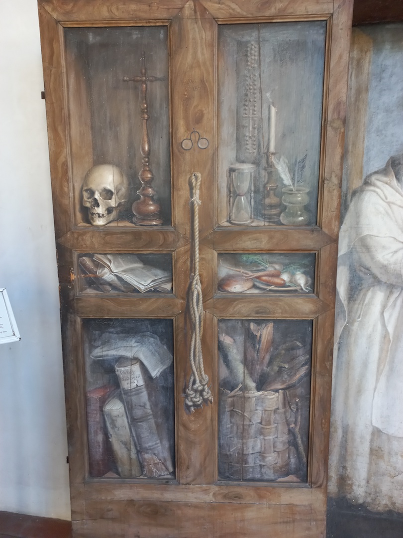 Oil painting, signed and dated 1855 by the author Filippo Balbi. A pair of spectacles is shown in the centre. Museo Nazionale Romana, Rome. Photograph by Gillian Vogelsang.