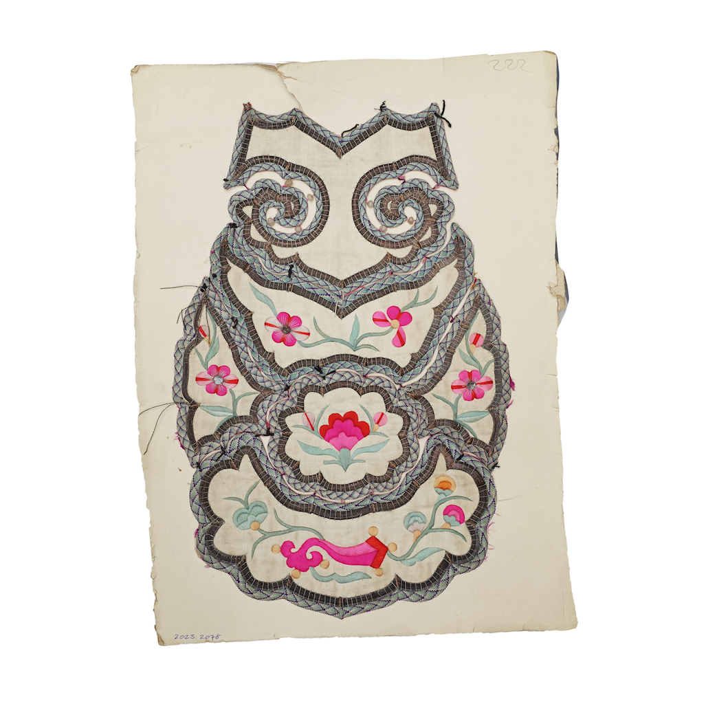 Embroidered panel, China, early 20th century (TRC 2023.2078).