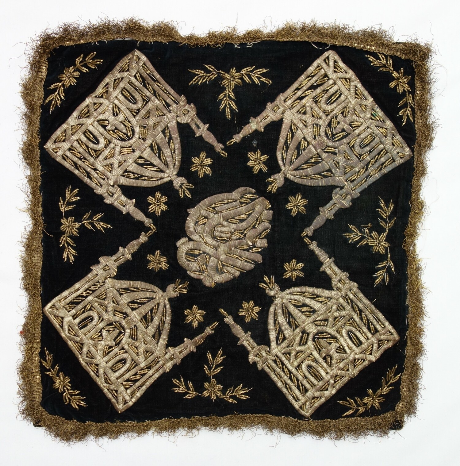 Embroidered panel from Ottoman Turkey, 19th century, probably for the tourist market (TRC 2024.2255).
