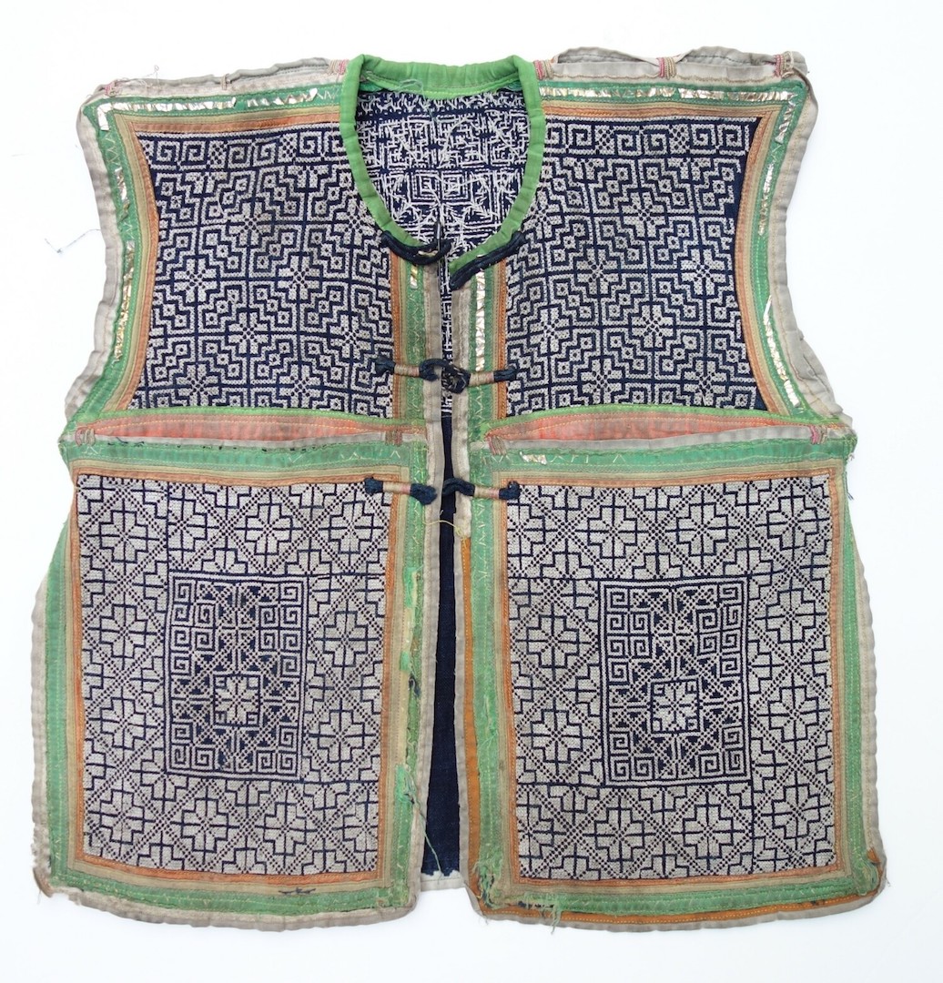 Embroidered waistcoat, Miao, China, 20th century (TRC 2024.2642).