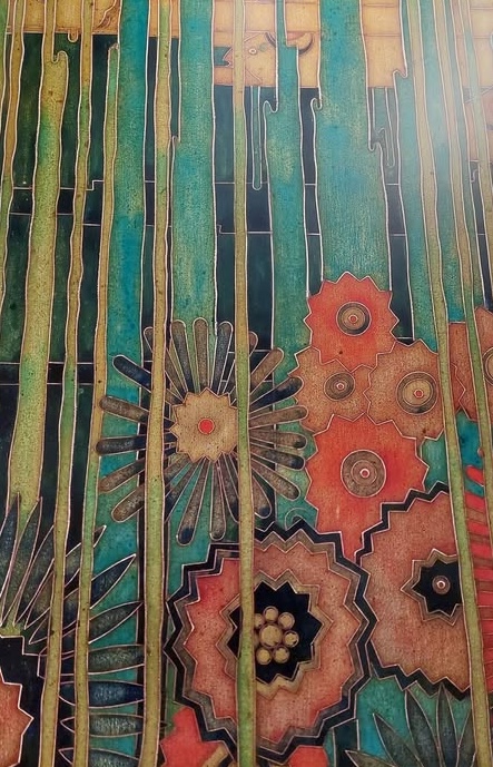 Fig. 1. Copper and enamel Amsterdam School-style panel, by Marie Kuyken. Photograph: S. Anderson.