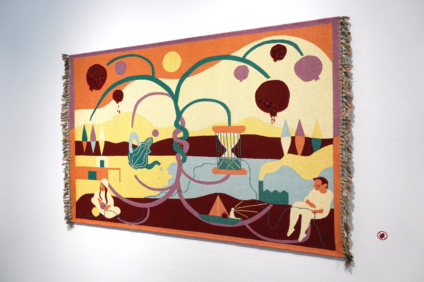 Woollen tapestry ‘Yemma #5: Roots of Life’, Samira Charroud, 2024. Photograph by Christina de Korte.