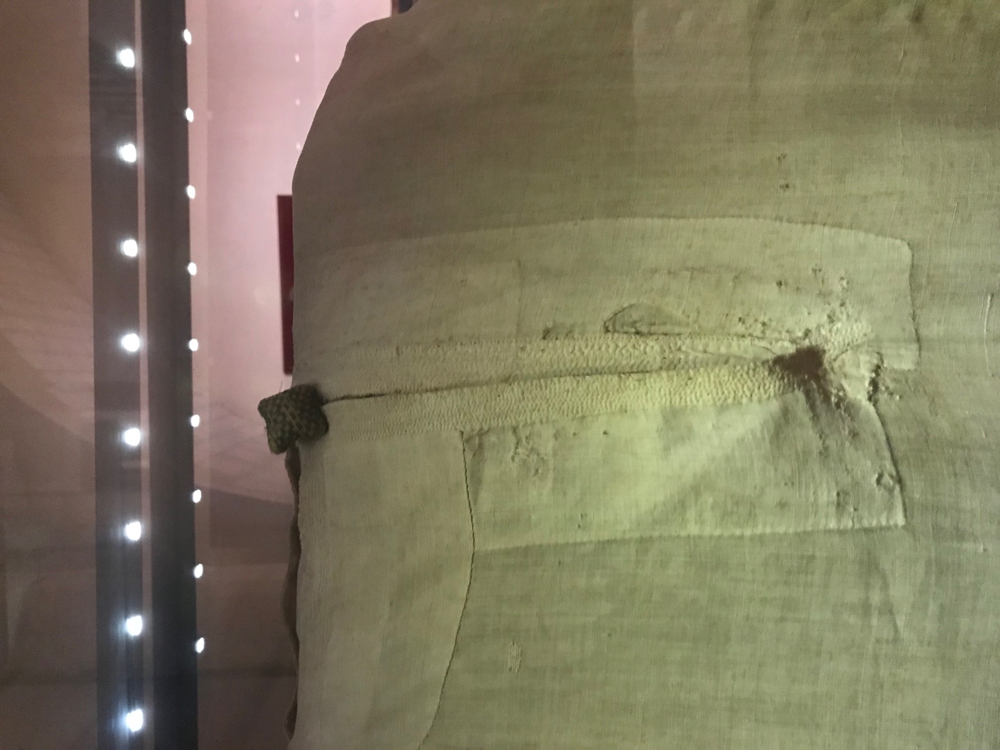 Detail of the alb, showing the neck opening. Attributed to St Thomas Becket, 12th century. Courtesy Sens Museum (photograph Willem Vogelsang). 