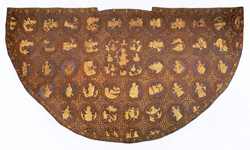 The Blue Mantle of St Kunigunde, 11th century. Diocesan Museum Bamberg. Photograph public domain. 