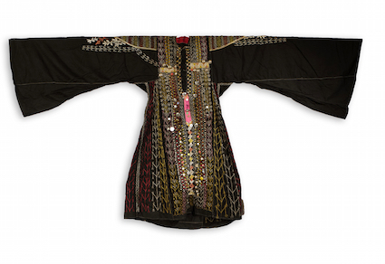 Woman's dress from Yemen. TRC 2012.0382. This dress was worn by a Bedouin woman from the north of the country.