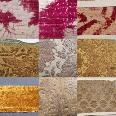 Examples of velvet from the reference collection of the TRC in Leiden. Photo: Martine Benot-Teunissen.
